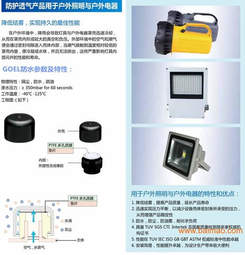 供應GOEL防護透氣產品 為戶外照明與電器行業提供關鍵機電零部件